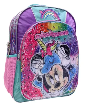 157877 Mochila Minnie Mouse Lentejuela Reversible