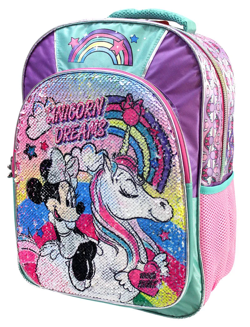 157877 Mochila Minnie Mouse Lentejuela Reversible