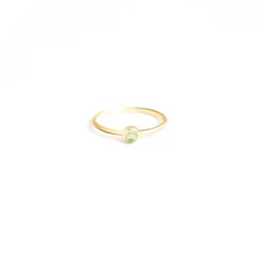 August Peridot Mano Birthstone Ring