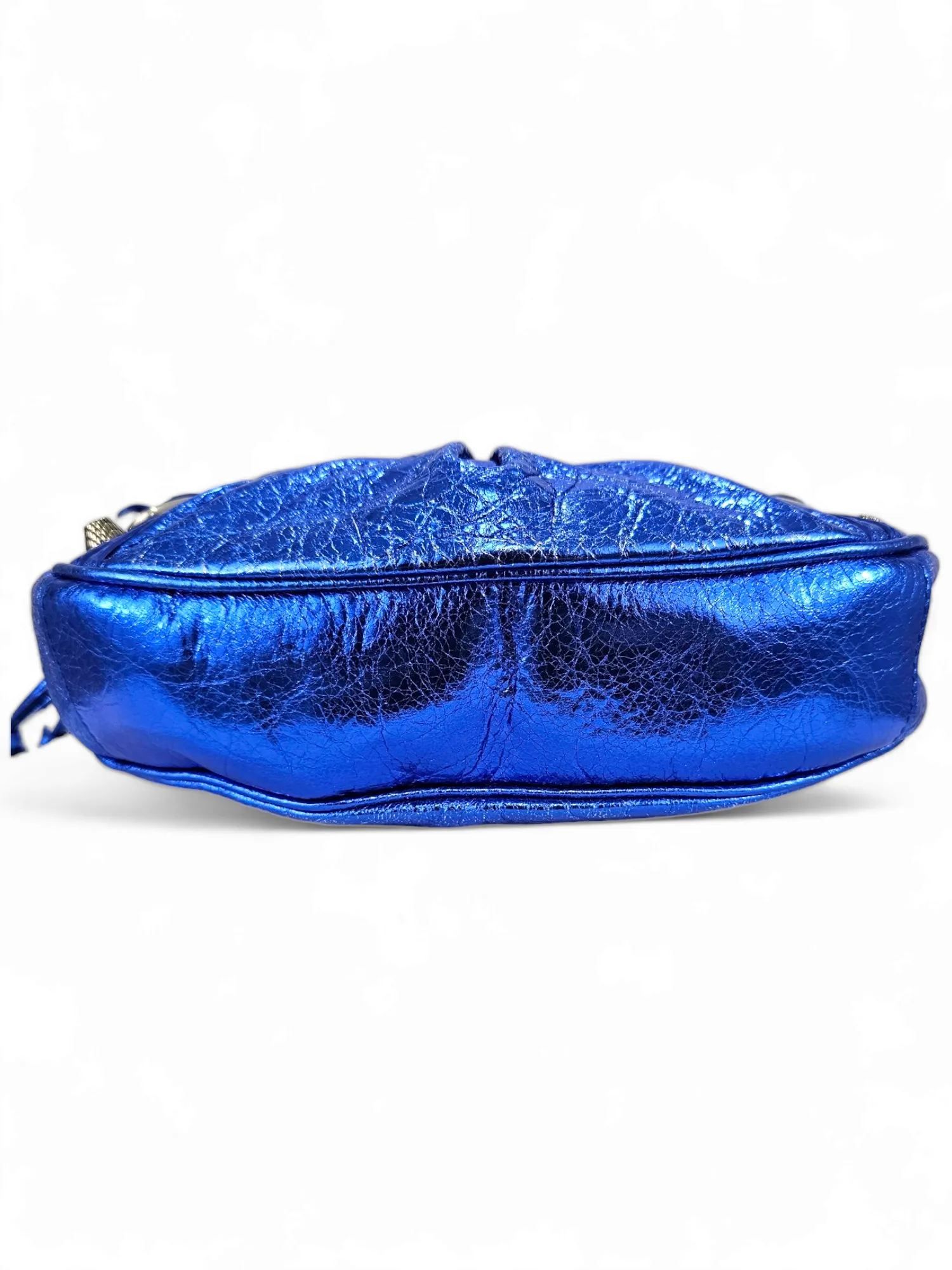 Bolsa Balenciaga Le Cagole Small Azul Metalizado