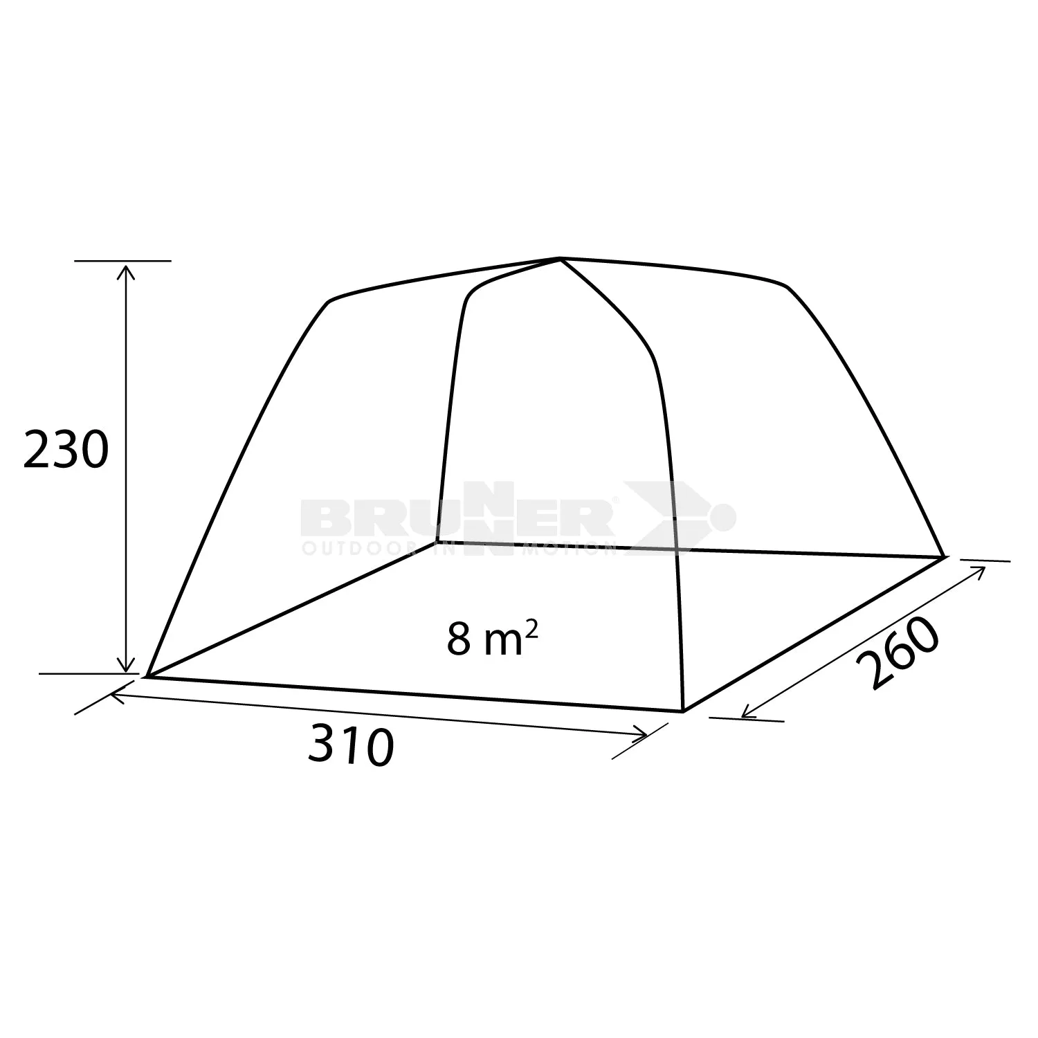 BRUNNER TROUPER 2.0 Spaziosa tenda per minivan