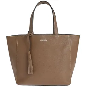 Cabas parisien Loxwood en cuir grainé - Taupe