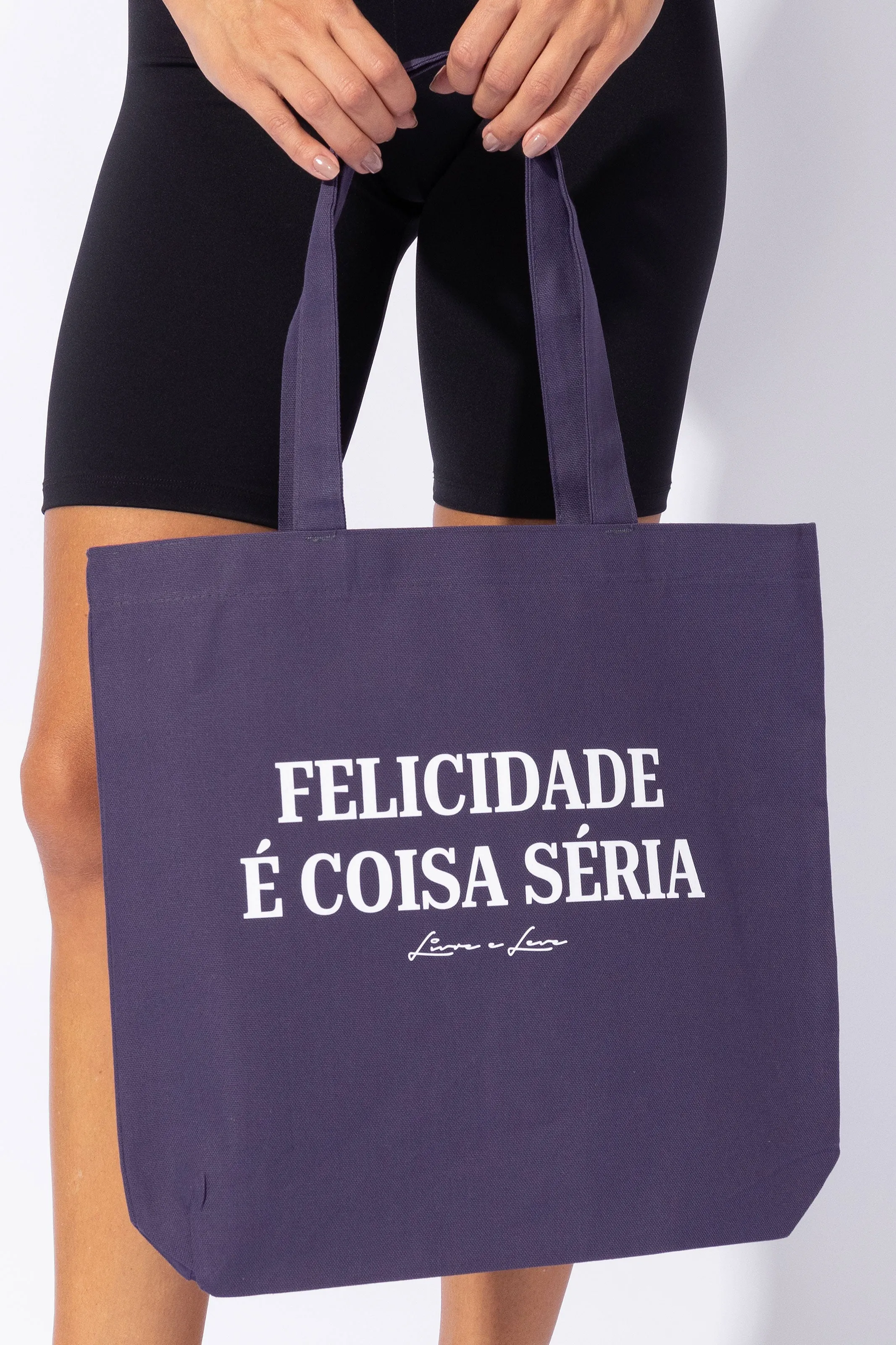 Ecobag Felicidade é Coisa Séria Roxa