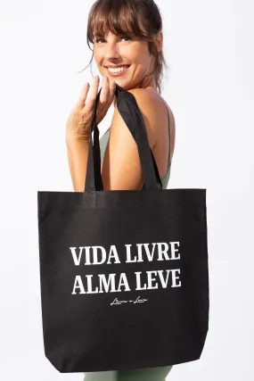 Ecobag Vida Livre Alma Leve Preta