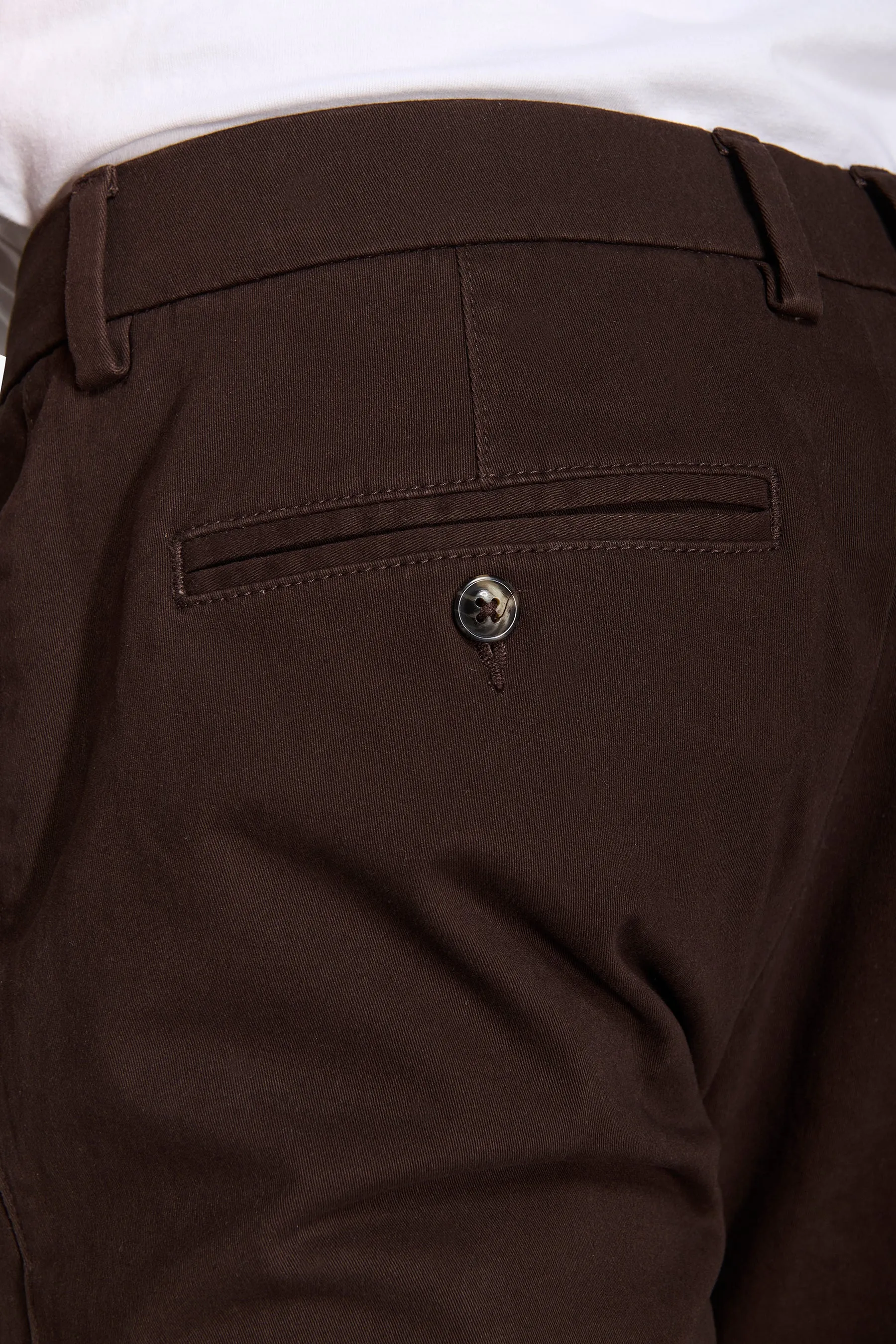 Pantalone chino gabardina marrone