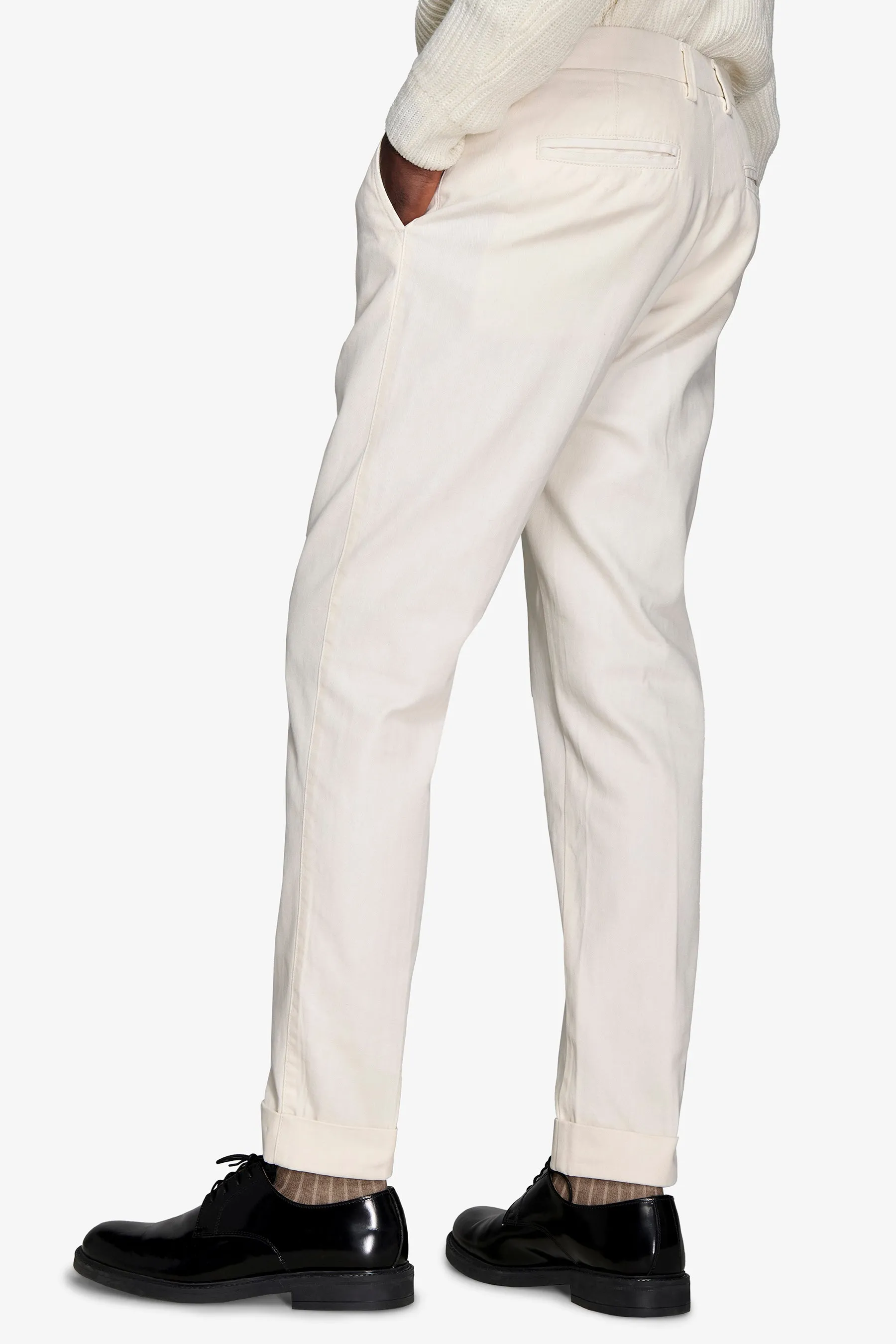 Pantalone gabardina stretch bianco